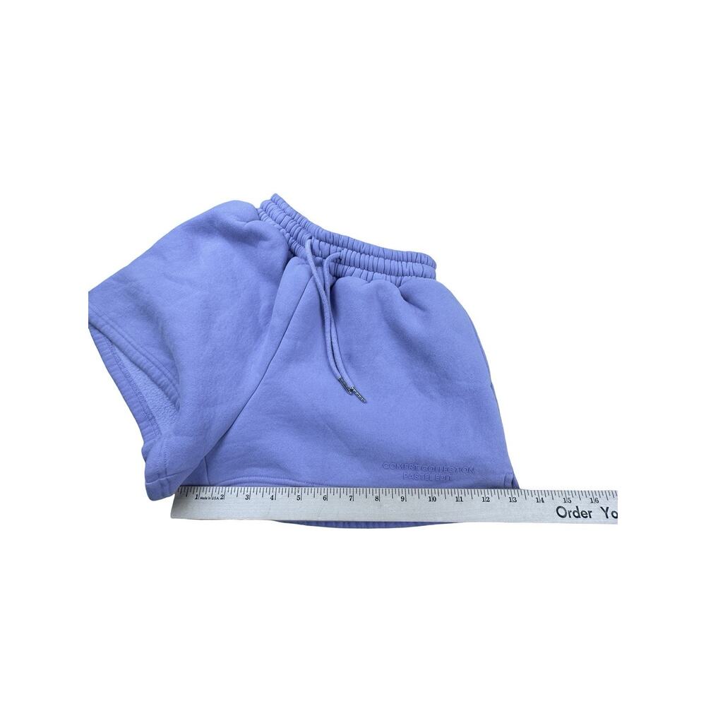 Comfrt Comfort Collection Pastel Edit Fleece Shorts Lavender Drawstring XS - Picture 6 of 10